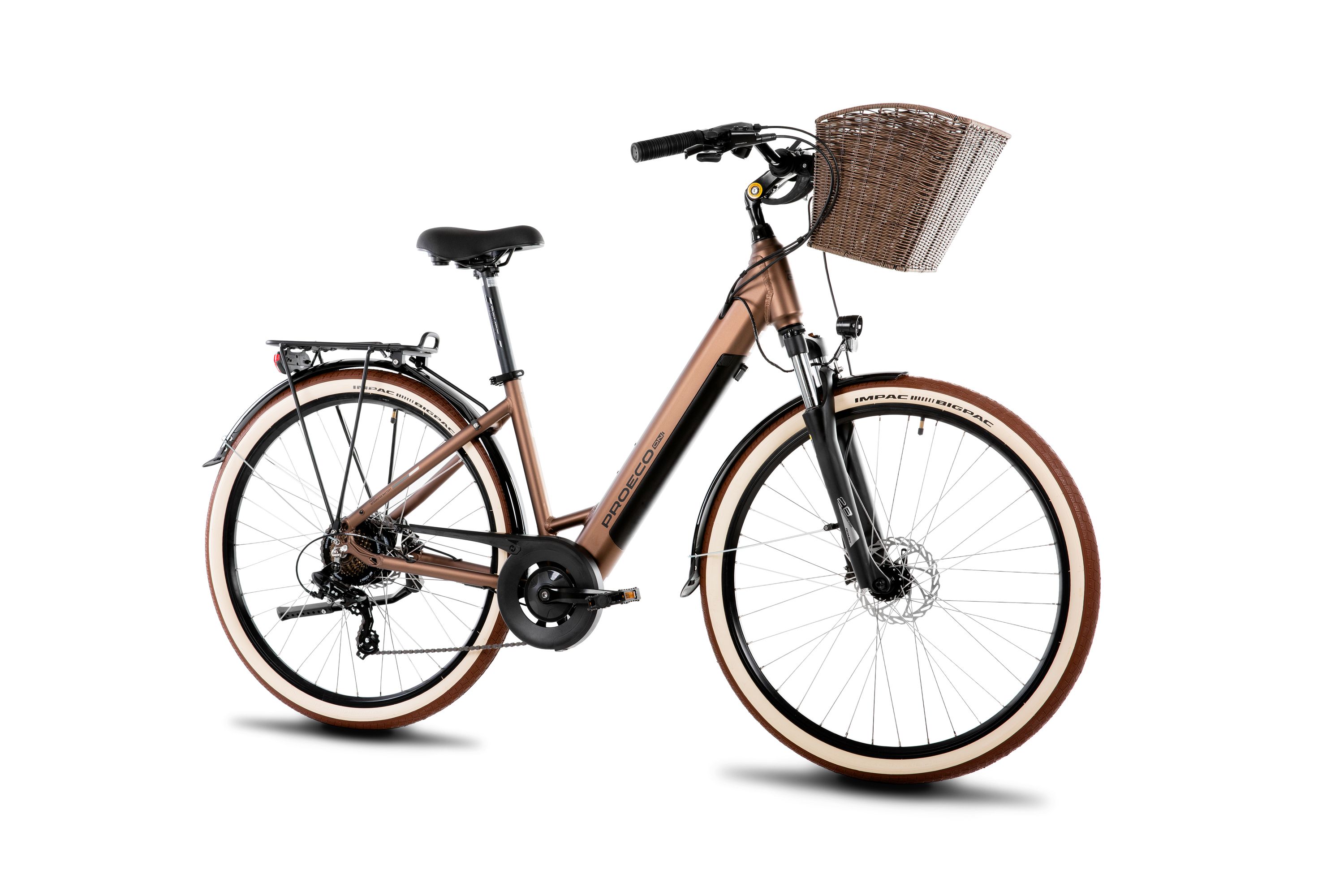 Rower elektryczny PROECO WAVE AN 1.0 504WH + kosz