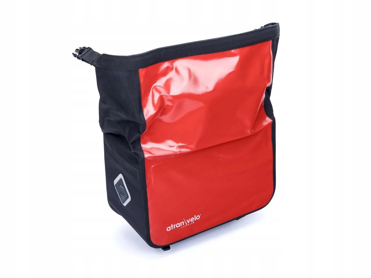 Torba rowerowa sakwa na bagażnik TRAVEL TOP ATRANVELO czerwono czarna, 299,99 zł