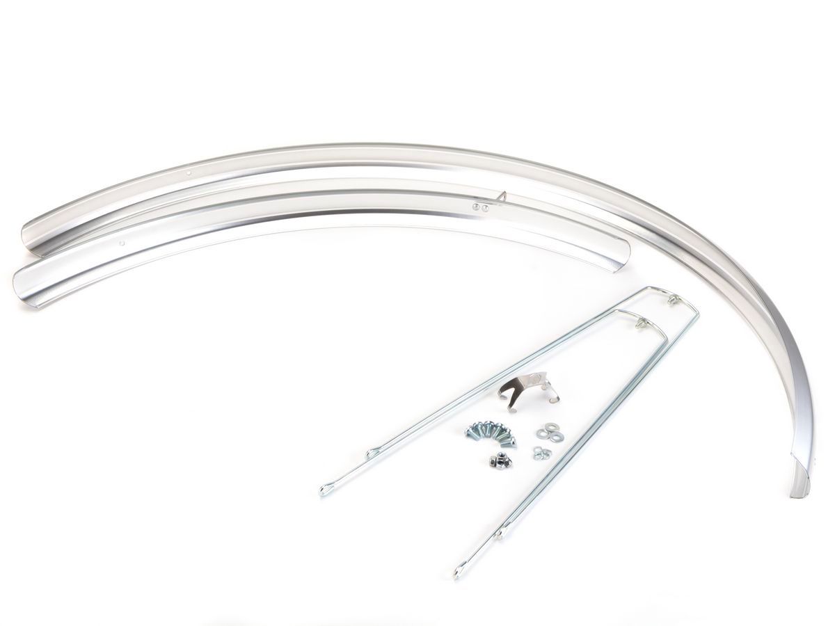 Błotnik 28 TR 45 srebrny plast. L-680/1185 + wsporniki, 67,99 zł